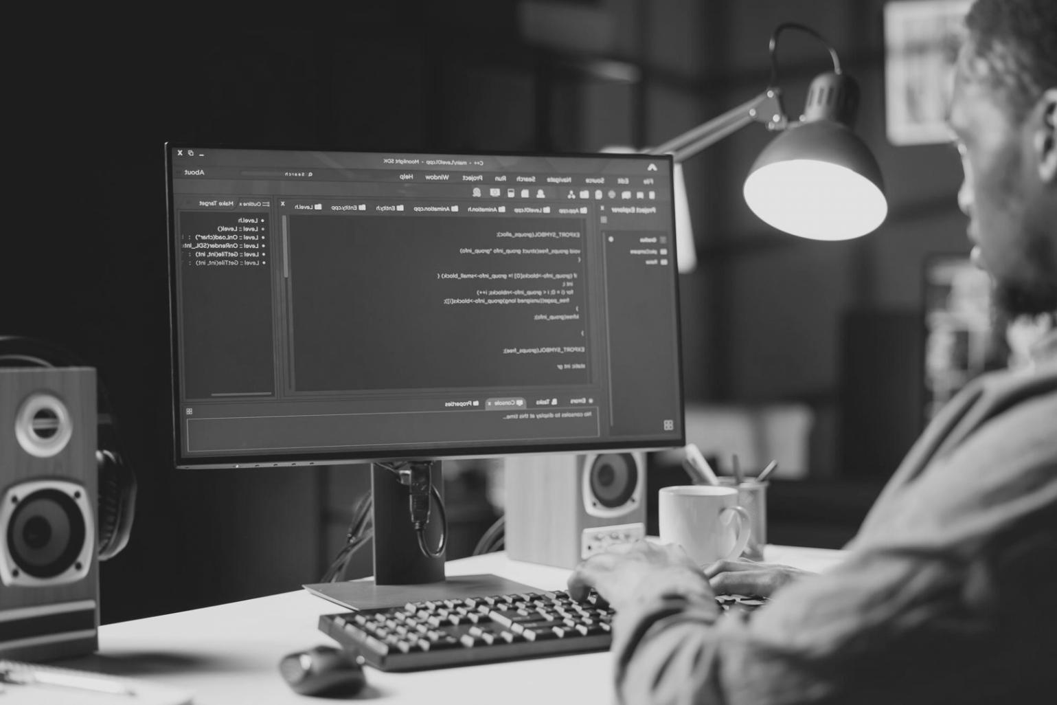 Developer working on mobile app performance optimization